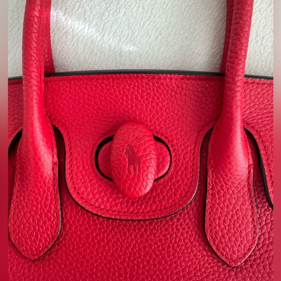 Polo by Ralph Lauren Red Leather Medium Bellport Satchel - Picture 7 of 12